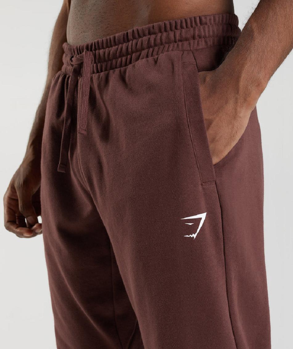 Pantalones Jogger Gymshark Essential Oversized Hombre Rosas Marrones | CO 3697LIS